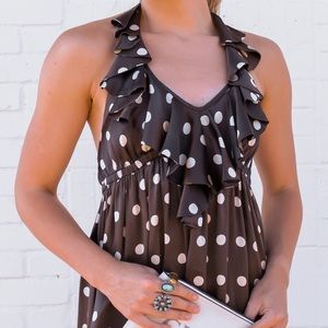 Susana Monaco Silk Polka Dot Dress